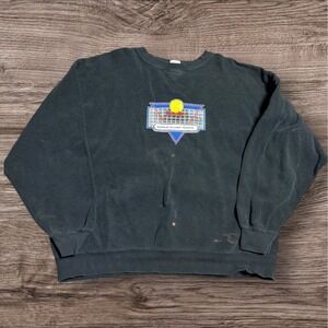 Vintage US Open Tennis  Kaelin‎ Pullover Sweatshirt Black Made In USA XL